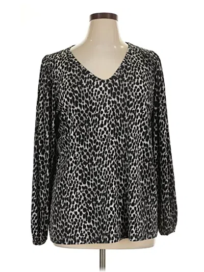 Pre-owned Torrid Long Sleeve Blouse In Black