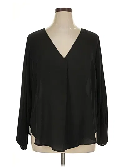 Pre-owned Torrid Long Sleeve Blouse In Black