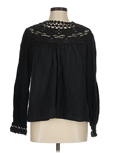 Pre-owned Torrid Long Sleeve Blouse In Black