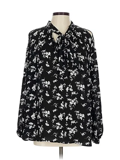 Pre-owned Torrid Long Sleeve Blouse In Black