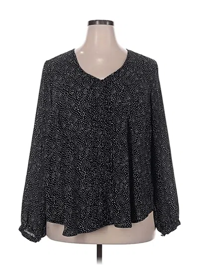 Pre-owned Torrid Long Sleeve Blouse In Black