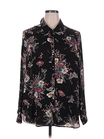 Pre-owned Torrid Long Sleeve Blouse In Black