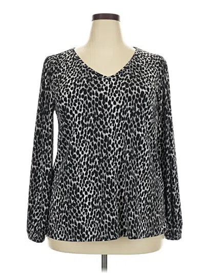 Pre-owned Torrid Long Sleeve Blouse In Black