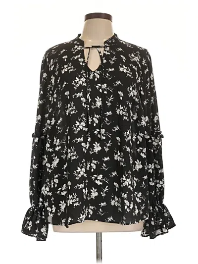 Pre-owned Torrid Long Sleeve Blouse In Black