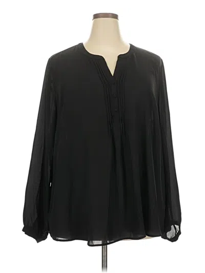 Pre-owned Torrid Long Sleeve Blouse In Black