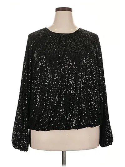 Pre-owned Torrid Long Sleeve Blouse In Black