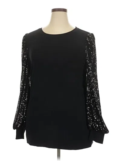 Pre-owned Torrid Long Sleeve Blouse In Black