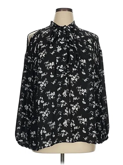 Pre-owned Torrid Long Sleeve Blouse In Black