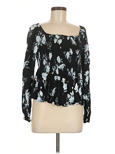 Pre-owned Torrid Long Sleeve Blouse In Black