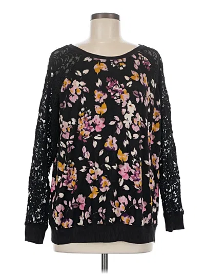 Pre-owned Torrid Long Sleeve Blouse In Black