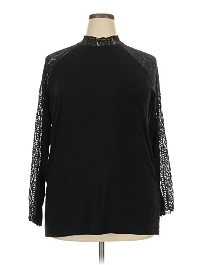 Pre-owned Torrid Long Sleeve Blouse In Black