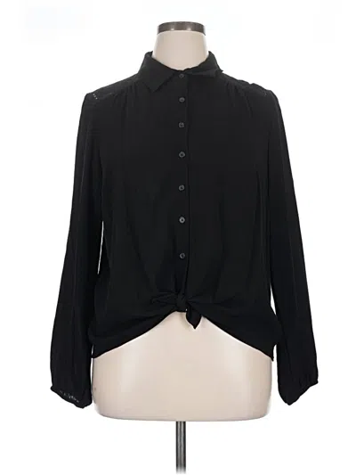 Pre-owned Torrid Long Sleeve Blouse In Black