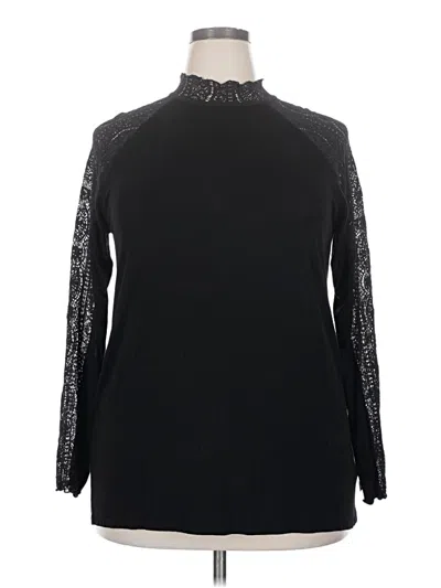 Pre-owned Torrid Long Sleeve Blouse In Black