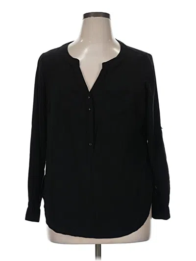 Pre-owned Torrid Long Sleeve Blouse In Black