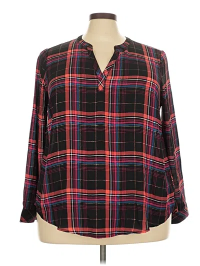 Pre-owned Torrid Long Sleeve Blouse In Black