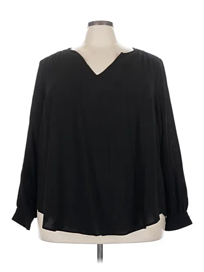 Pre-owned Torrid Long Sleeve Blouse In Black
