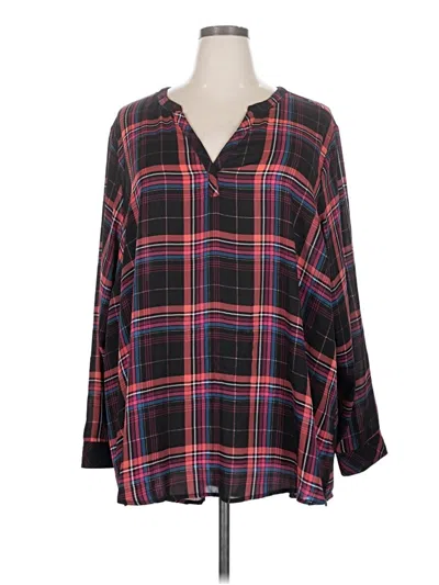 Pre-owned Torrid Long Sleeve Blouse In Black