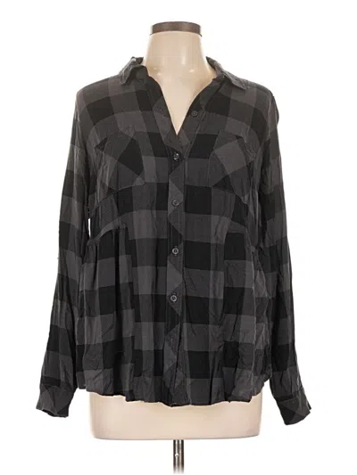 Pre-owned Torrid Long Sleeve Blouse In Black