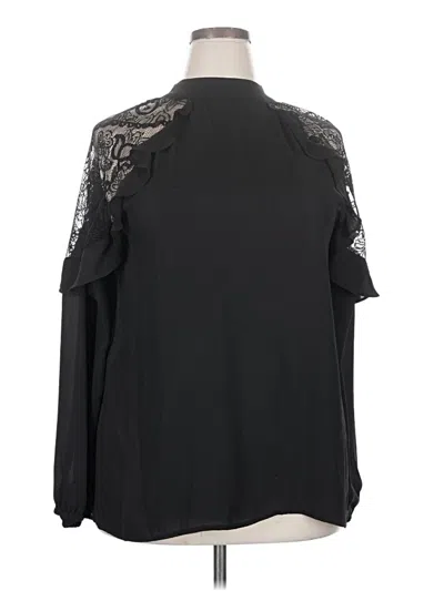 Pre-owned Torrid Long Sleeve Blouse In Black