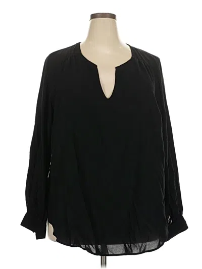 Pre-owned Torrid Long Sleeve Blouse In Black