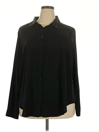 Pre-owned Torrid Long Sleeve Blouse In Black