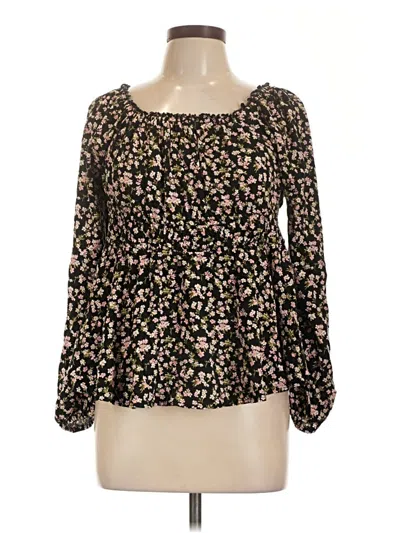 Pre-owned Torrid Long Sleeve Blouse In Black