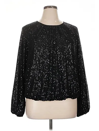Pre-owned Torrid Long Sleeve Blouse In Black