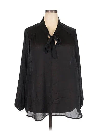 Pre-owned Torrid Long Sleeve Blouse In Black