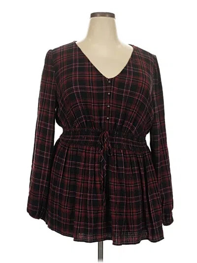 Pre-owned Torrid Long Sleeve Blouse In Black