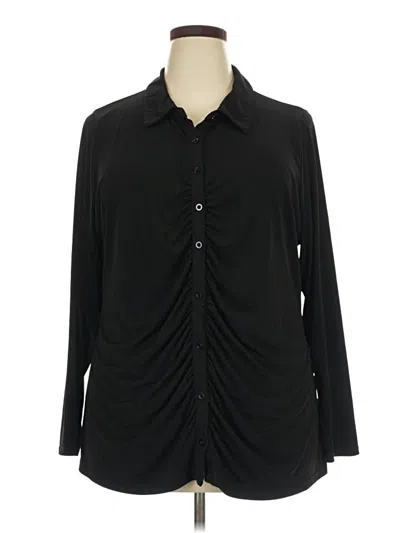Pre-owned Torrid Long Sleeve Blouse In Black