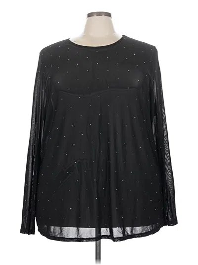 Pre-owned Torrid Long Sleeve Blouse In Black