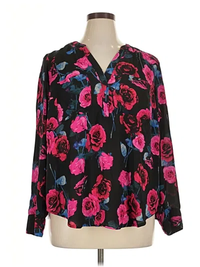 Pre-owned Torrid Long Sleeve Blouse In Black