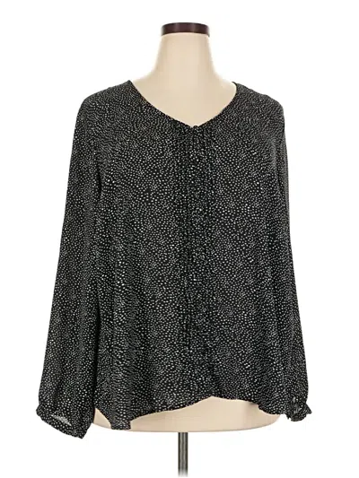 Pre-owned Torrid Long Sleeve Blouse In Black