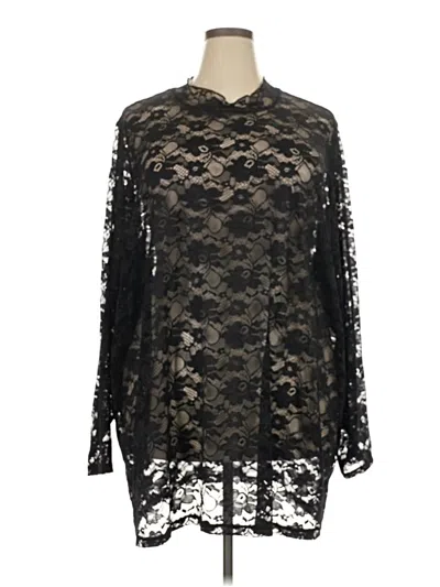 Torrid Long Sleeve Blouse In Black