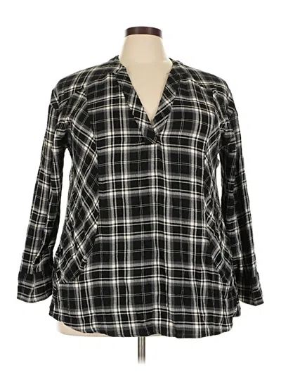 Pre-owned Torrid Long Sleeve Blouse In Black