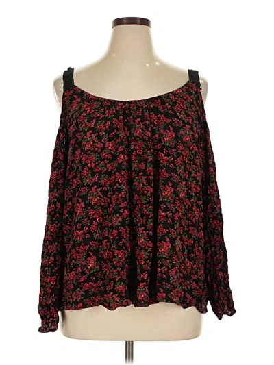 Pre-owned Torrid Long Sleeve Blouse In Black