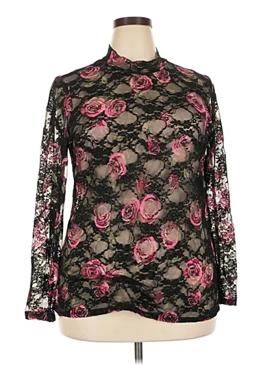Pre-owned Torrid Long Sleeve Blouse In Black