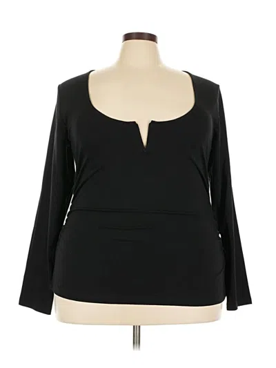 Pre-owned Torrid Long Sleeve Blouse In Black
