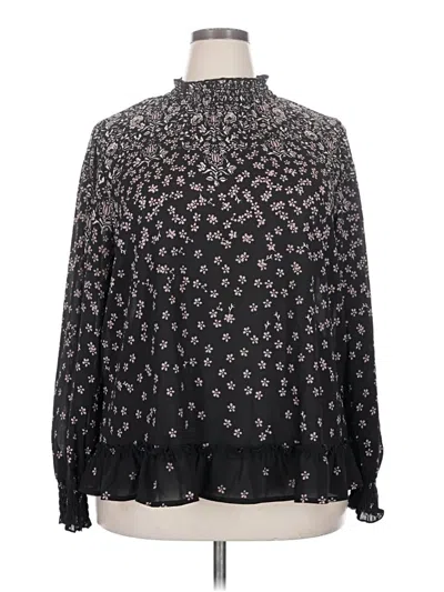 Pre-owned Torrid Long Sleeve Blouse In Black