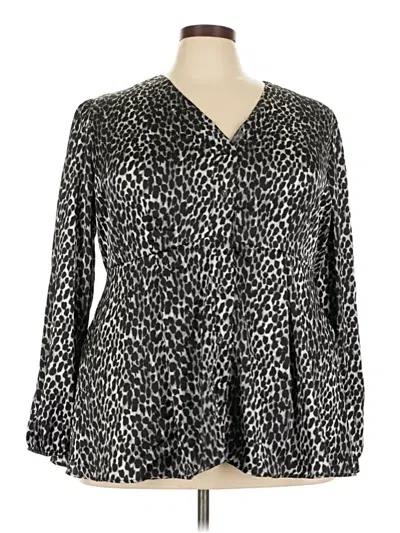 Pre-owned Torrid Long Sleeve Blouse In Black