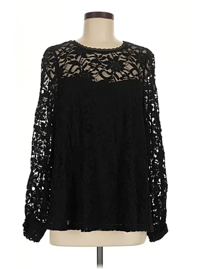 Pre-owned Torrid Long Sleeve Blouse In Black