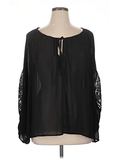 Pre-owned Torrid Long Sleeve Blouse In Black