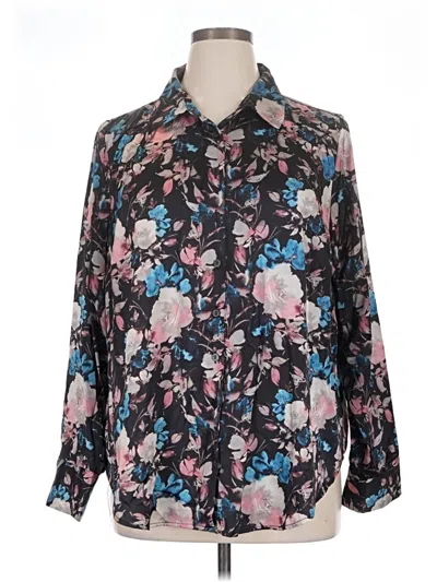 Pre-owned Torrid Long Sleeve Blouse In Black
