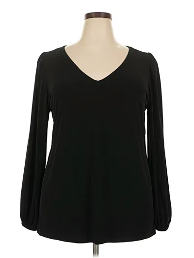 Pre-owned Torrid Long Sleeve Blouse In Black