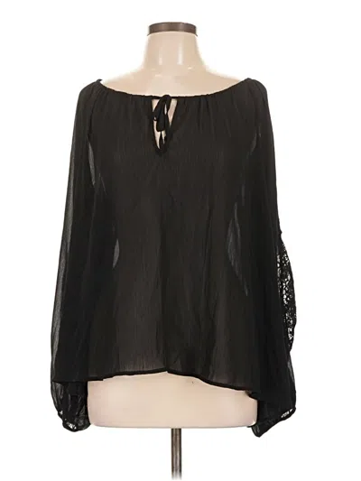Pre-owned Torrid Long Sleeve Blouse In Black