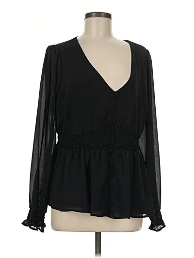 Torrid Long Sleeve Blouse In Black