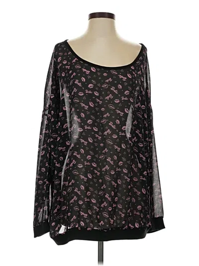 Pre-owned Torrid Long Sleeve Blouse In Black