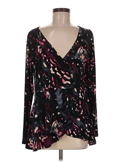 Pre-owned Torrid Long Sleeve Blouse In Black