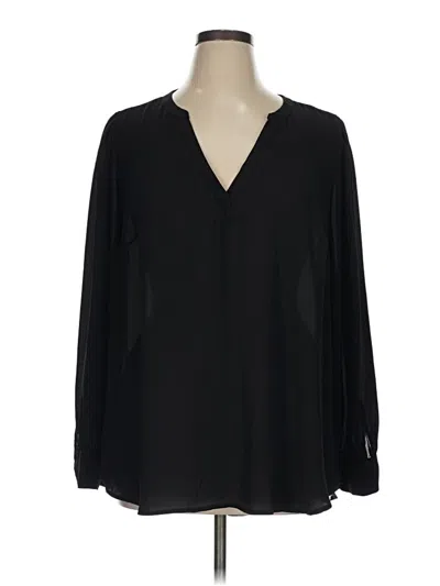 Pre-owned Torrid Long Sleeve Blouse In Black