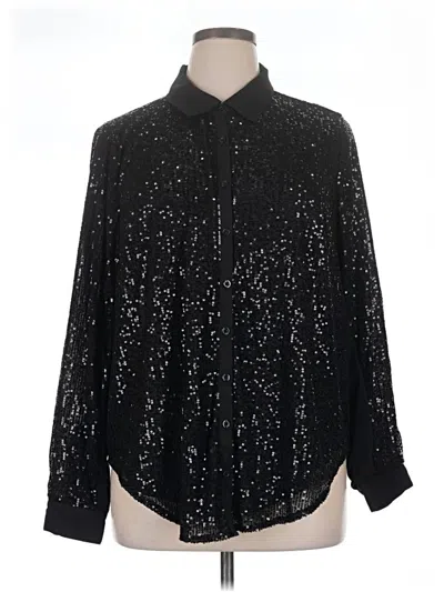 Pre-owned Torrid Long Sleeve Blouse In Black